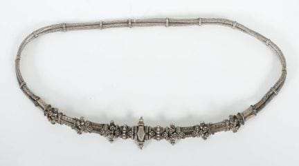 Ceinture d'Hyderabad, Inde, vers 1900, argent d'en