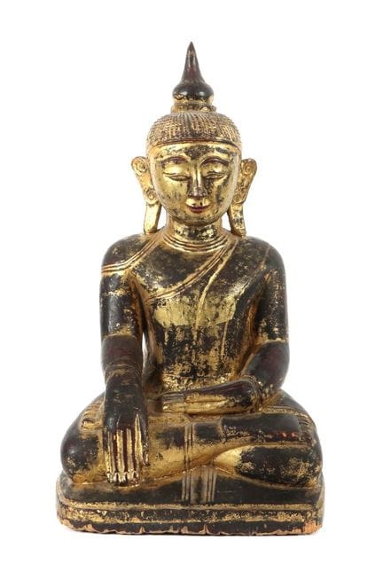 Shakyamuni Buddha, Burma, 19th century, carved woo
