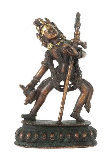 Vajra Yogini, Népal/Tibet, XVIIe siècle, bronze, p