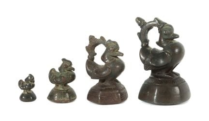 4 opium/trade weights from Burma, 18th–19th centur