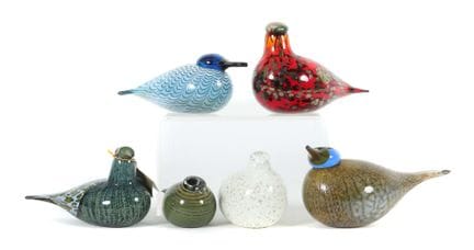Six oiseaux, Oiva Toikka (conception), XXe siècle,