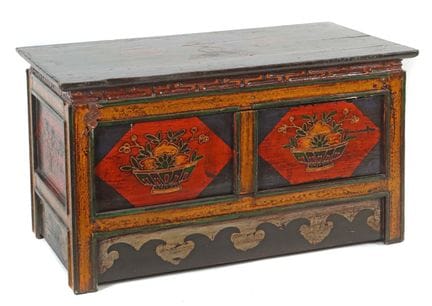 Petite armoire en forme de coffre à double porte, 