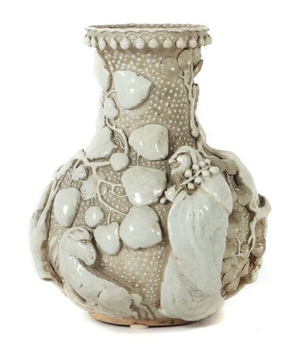 Vase with sculptural relief, China, ca. 1900, Chen