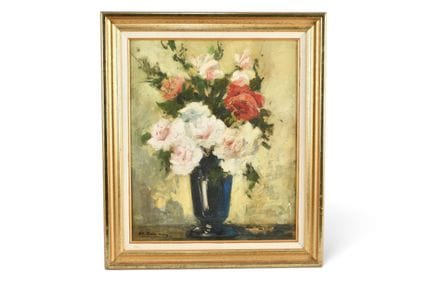École française du XXème siècle. Bouquet de roses 
