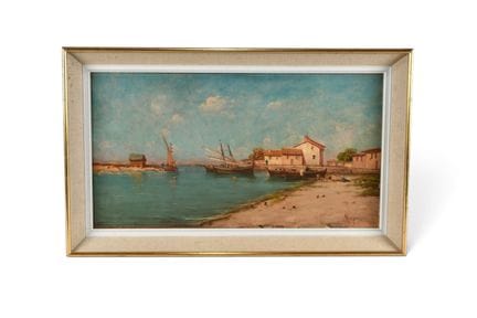 ECOLE FRANCAISE du début du XXème siècle. Port en 