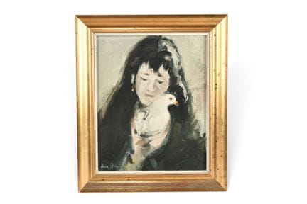 Juan BENITO (né en 1944). Jeune fille à la colombe
