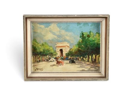 Maurice BARLE (1903-1961). L'Arc de Triomphe animé