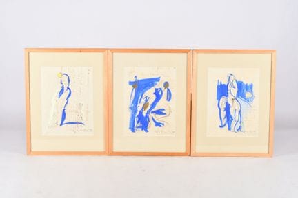 ECOLE du XXème siècle. Trois Compositions Abstrait