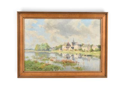 DUCHEMIN, Daniel (1866-1930). Vue de Bouchemaine, 