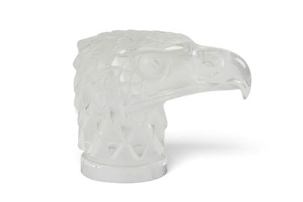 LALIQUE FRANCE. Tête d'aigle. Cristal moulé. H. 11