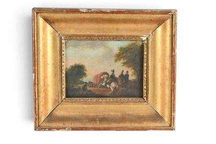 ECOLE FRANCAISE du XIXème siècle. Convoi et cavali