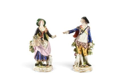 VOLKSTEDT, XIXème siècle. Paire de  STATUETTES en 