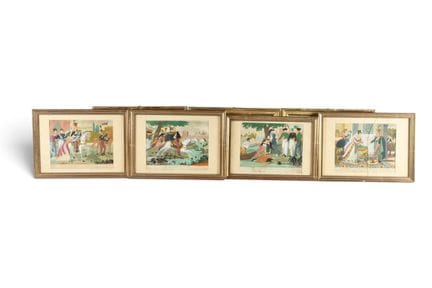 LITHOGRAPHIES (sept) : Suite de quatre : la vie de