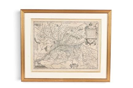 TURONUM, Augustae. ANIOU. Carte d'Anjou en noir da