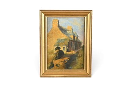 CLARET, Juan, XXème siècle. Le Conquet. Huile sur 