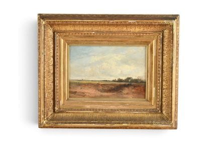 WEBB, James (1825-1895). Paysage de campagne. Huil
