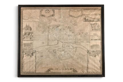 CARTE "Nouveau plan de la ville d'Angers" par L. S