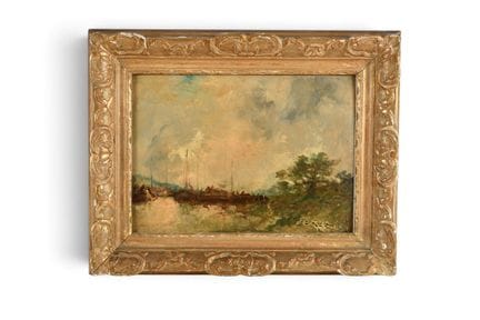 KARNEC, Jean-Étienne (1865-1934). Bord de Seine. H