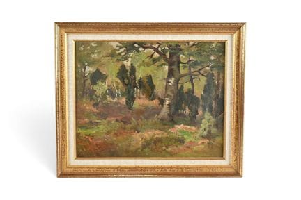 DE MARTENNE, Etienne (1868-1920). Sous bois. Huile
