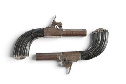 PISTOLETS (paire de petits) de poche à percussion,