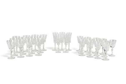 SEVRES. Partie de service de verres en cristal com