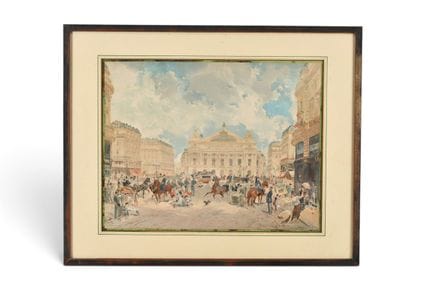 MORIN, Edmond (1824-1882). La place de l'Opéra Gar