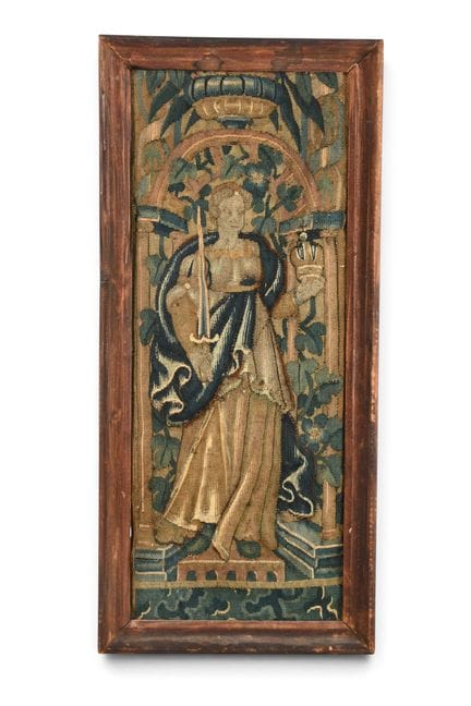 AUBUSSON, vers 1600. Fragment de tapisserie à suje