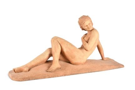 ROCHARD B. Art-Déco-Epoche. Liegender weiblicher A