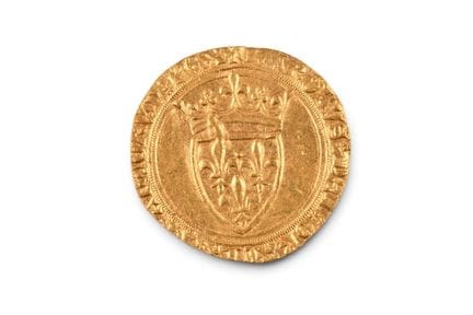 CHARLES VI - Ecu d'or à la couronne - Or: 3,48 g