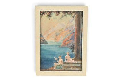 BAROUIN, Pierre, XXème siècle. Nymphes en bordure 