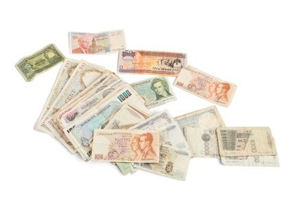 Lot 42 billets France et Monde - Etats d'usage