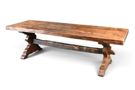 TABLE (grande) dite de "couvent", en chêne naturel