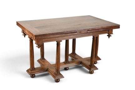 TABLE en bois naturel à plateau rectangulaire repo