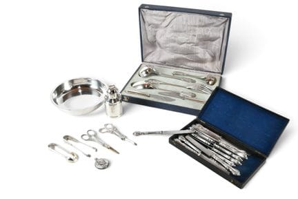 METAL ARGENTE (lot de) dont doublure de légumier O