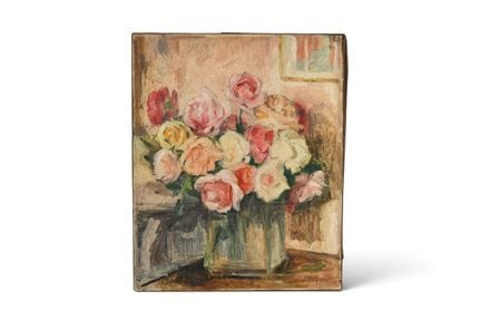 MEPPER, J. Bouquet floral. Huile sur toile double 