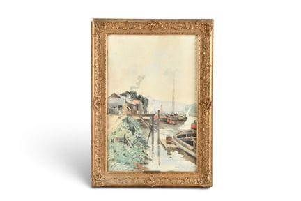 VAUTHIER, Pierre Louis Léger (1845-1916). Péniches