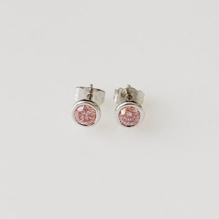 Bijou - Boucles d'oreilles : 0,90 ct Rose fantaisi
