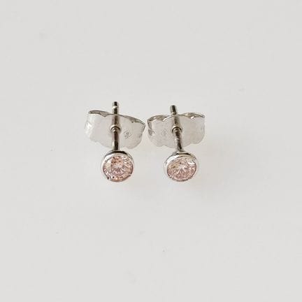 Bijou - Boucles d'oreilles : 0,33 ct Rose fantaisi