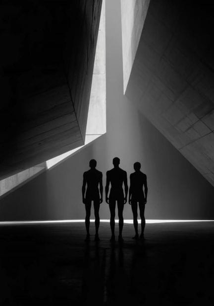 Michel Casamia - Né en 1959 - Quatre silhouettes -
