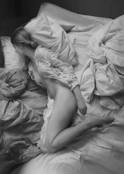 Michel Casamia - Né en 1959 - Le repos des draps -