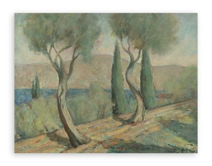 EUGENIO POLESELLO (1895-1983) - Printemps sur le l