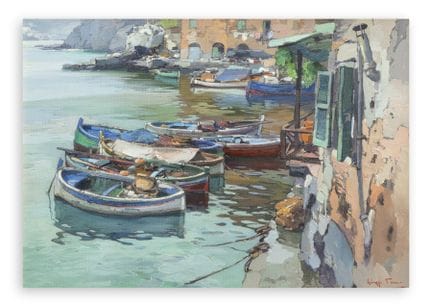 GIUSEPPE PESA (1928-1992) - Port de Camogli, 1969
