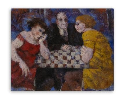 REMO SQUILLANTINI (1920-1996) - Partie de dames, 1