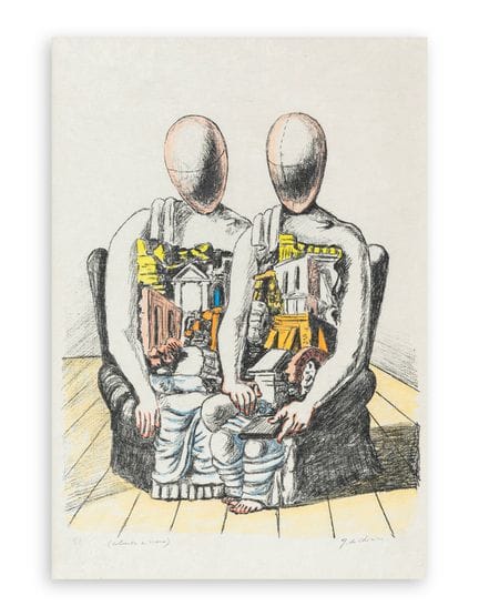GIORGIO DE CHIRICO (1888-1978) - Les archéologues,