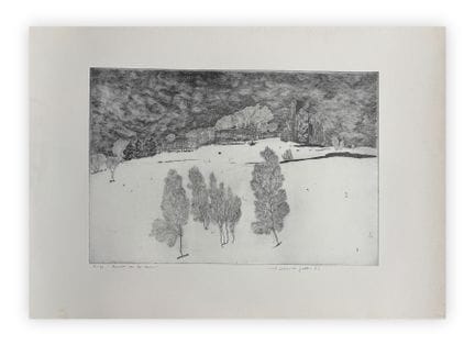FEDERICA GALLI (1932-2009) - Roccolo sous la neige