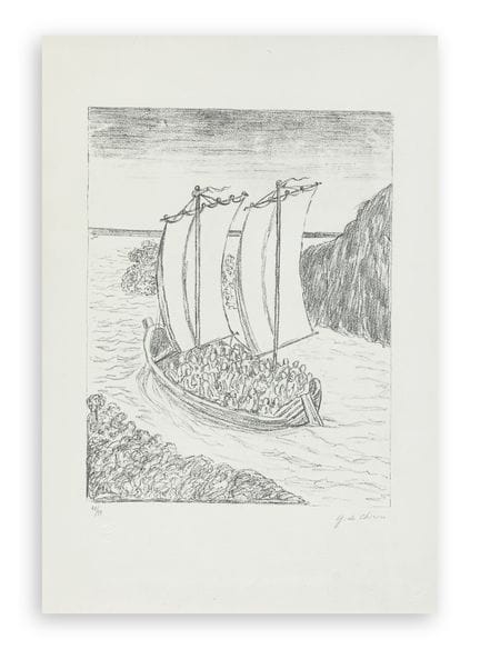 GIORGIO DE CHIRICO (1888-1978) - Le bateau mystéri