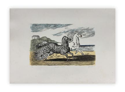 GIORGIO DE CHIRICO (1888-1978) - Cheval et zèbre, 