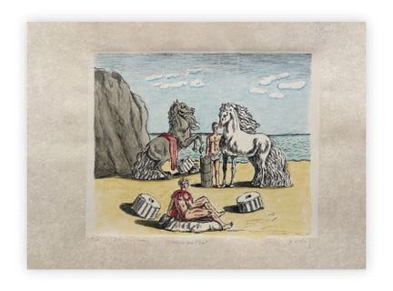 GIORGIO DE CHIRICO (1888-1978) - Repos au bord des