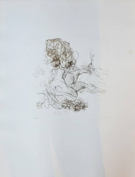 Hans BELLMER (1902-1975)
"Erotischer Akt".
Radieru
