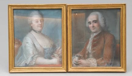 Ecole française du XVIIIème siècle
"Le thé".
Paire